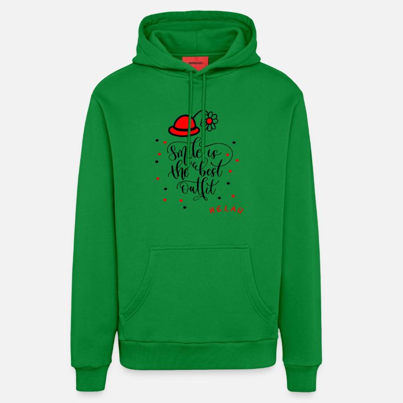Sourire de confettis de carnaval - Sweat à capuche bio décontracté fabriqué en UE - City Green
