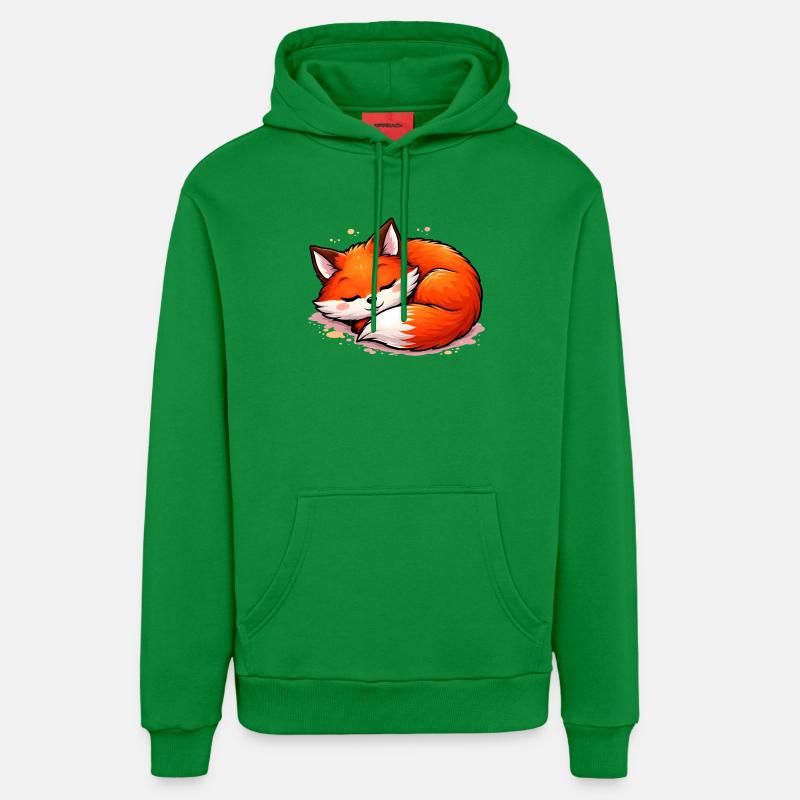 Renard endormi – Motif d’animal mignon - Sweat à capuche bio décontracté fabriqué en UE - City Green
