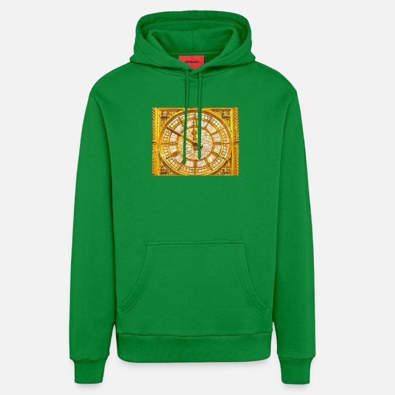 Horloge baroque d’or - Sweat à capuche bio décontracté fabriqué en UE - City Green
