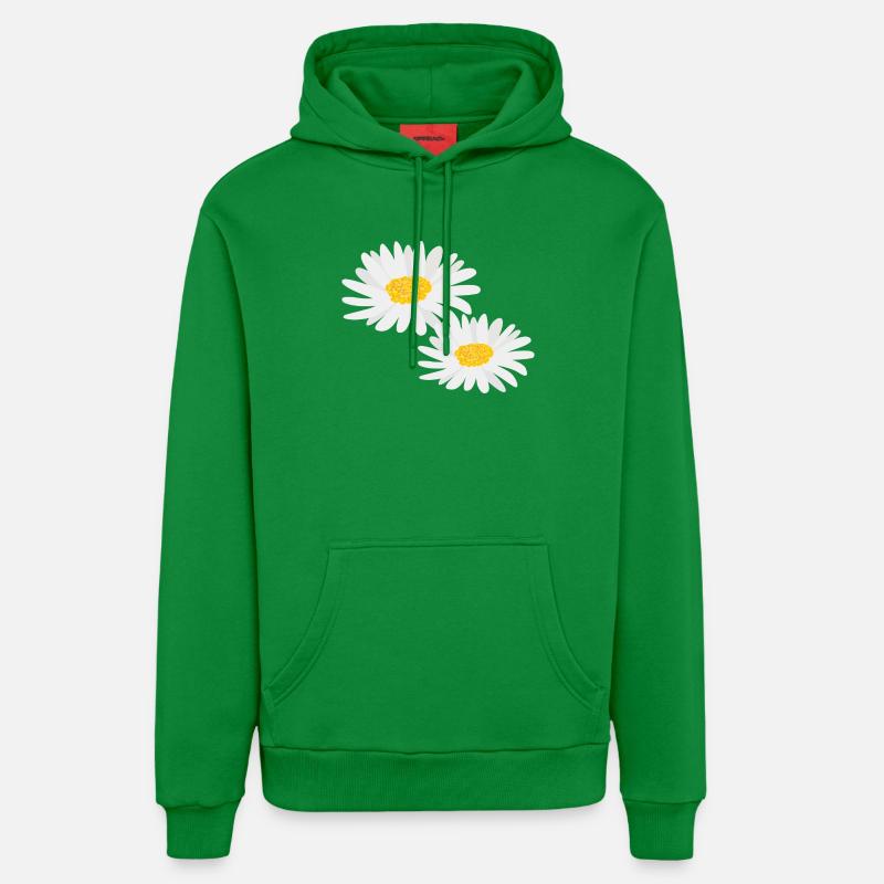 Marguerites de fleurs - Sweat à capuche bio décontracté fabriqué en UE - City Green
