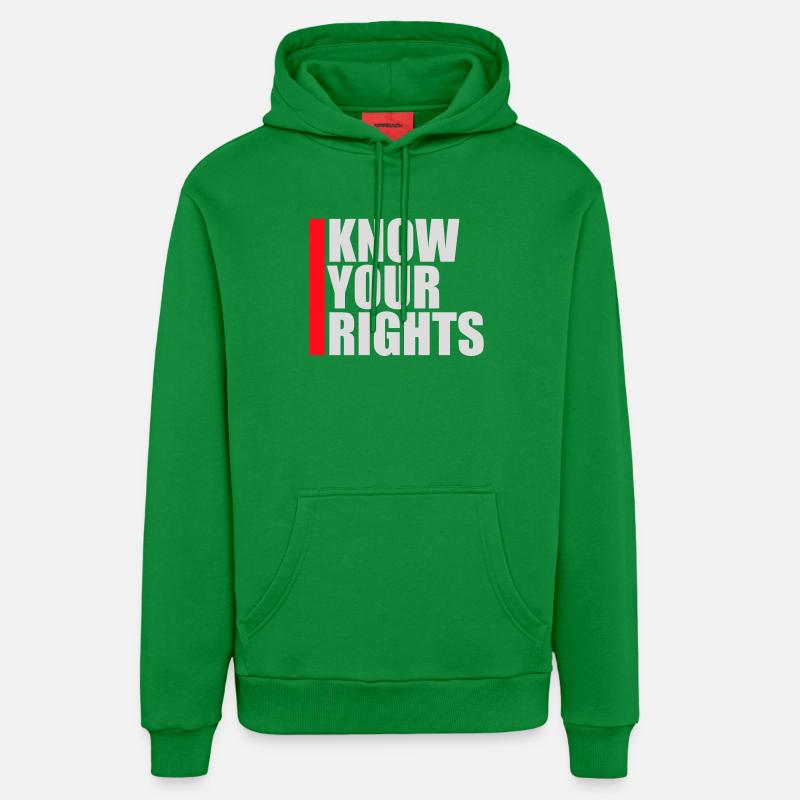Connaissez vos droits Activisme Justice Liberté - Sweat à capuche bio décontracté fabriqué en UE - City Green
