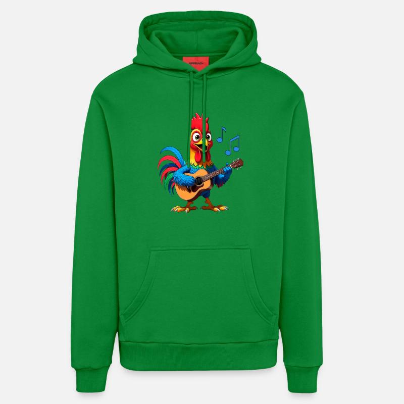 Hahn à la guitare - Sweat à capuche bio décontracté fabriqué en UE - City Green