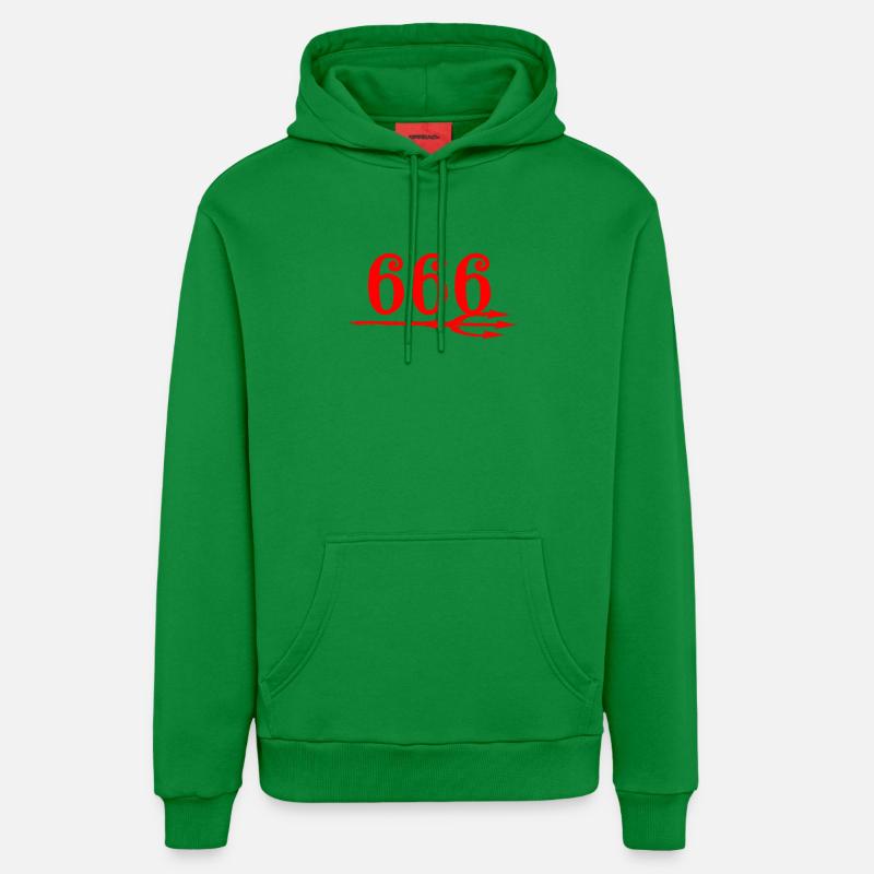666 Devils Trident - Sweat à capuche bio décontracté fabriqué en UE - City Green
