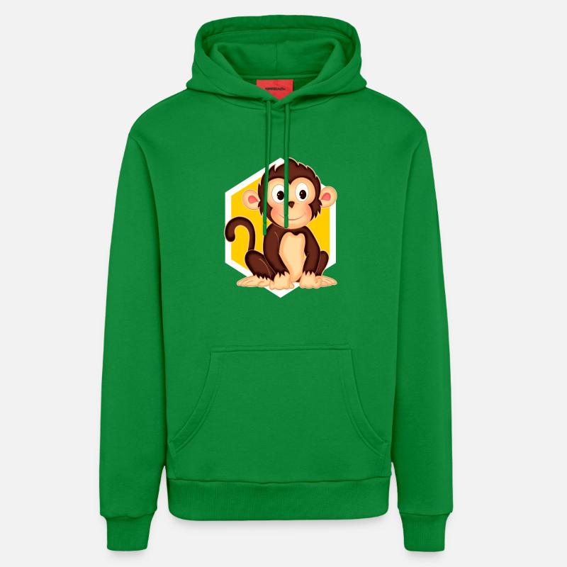 Petit singe - Sweat à capuche bio décontracté fabriqué en UE - City Green