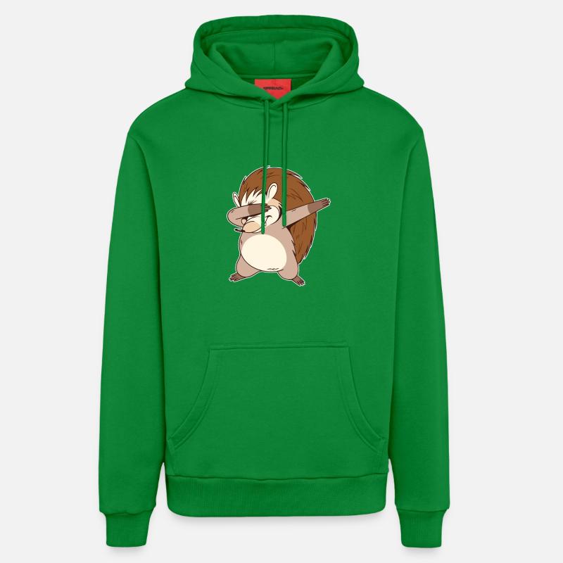 Dabbing hérisson - Sweat à capuche bio décontracté fabriqué en UE - City Green