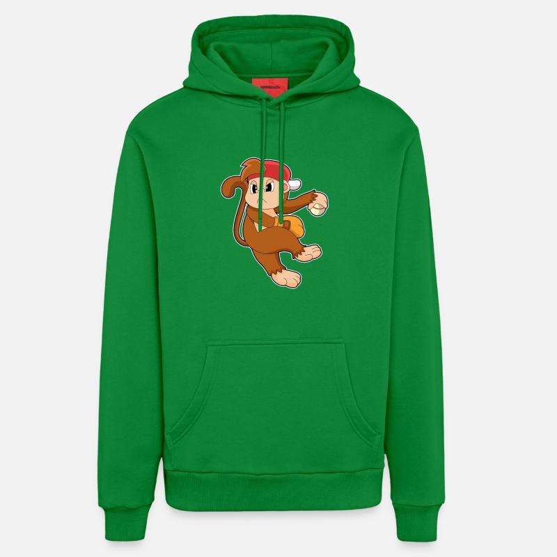 Gant de baseball Monkey - Sweat à capuche bio décontracté fabriqué en UE - City Green