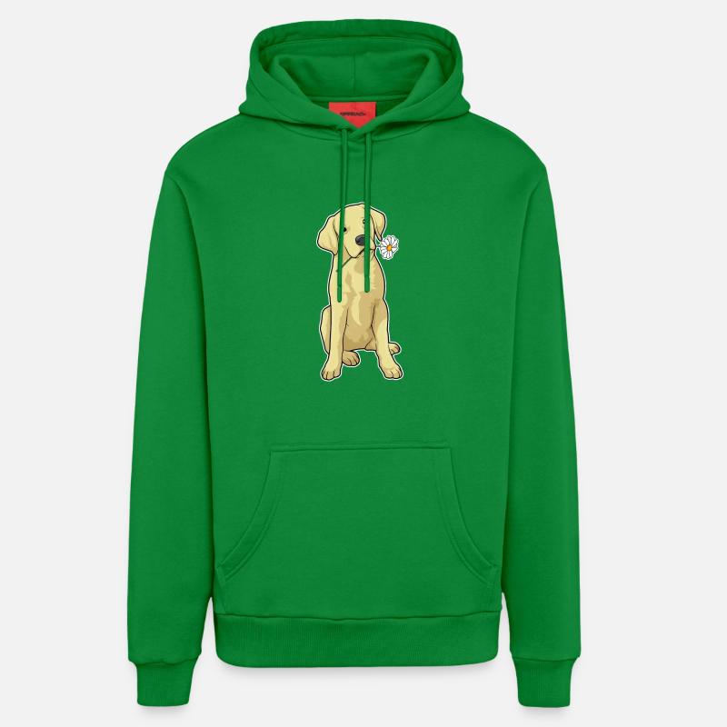 Labrador Gänseblümchen - Organic Relaxed Hoodie Made in EU - City Green