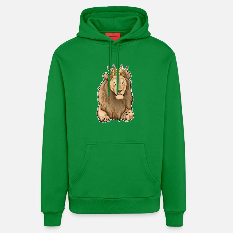 Couronne du Roi Lion - Sweat à capuche bio décontracté fabriqué en UE - City Green