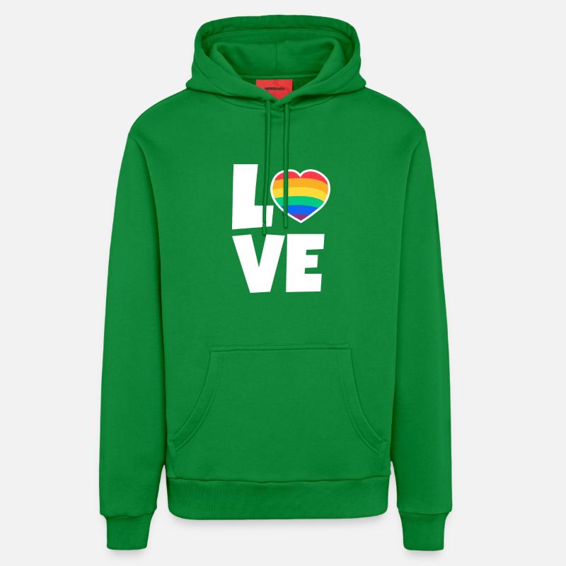 Saint-Valentin, Saint-Valentin, Saint-Valentin - Sweat à capuche bio décontracté fabriqué en UE - City Green