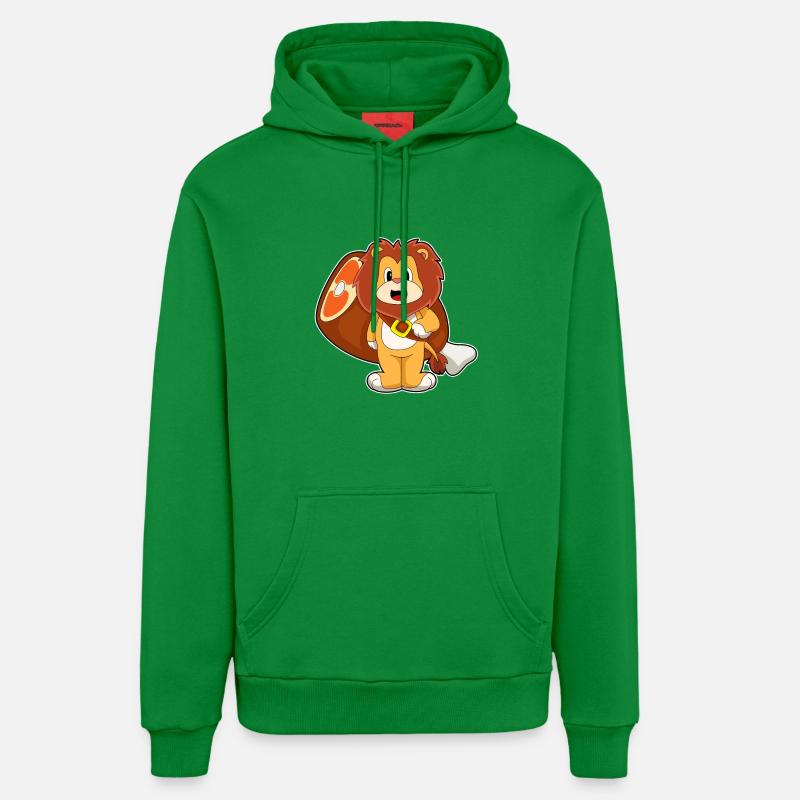 Löwe Fleisch - Organic Relaxed Hoodie Made in EU - City Green