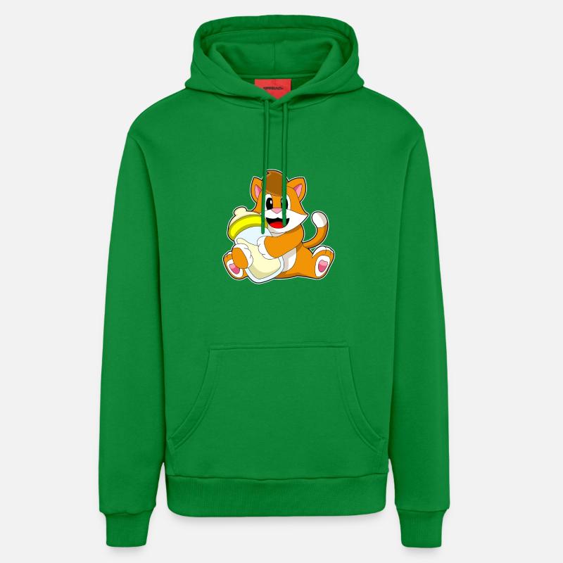 Lait biberon pour chat - Sweat à capuche bio décontracté fabriqué en UE - City Green
