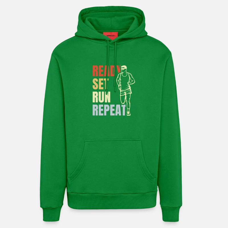 Répétition d’exécution prédéfinie - Sweat à capuche bio décontracté fabriqué en UE - City Green