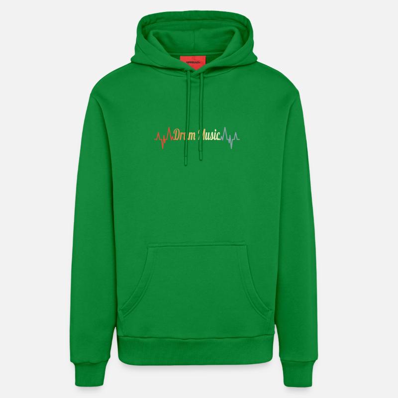 Palpitations cardiaques du batteur - Sweat à capuche bio décontracté fabriqué en UE - City Green
