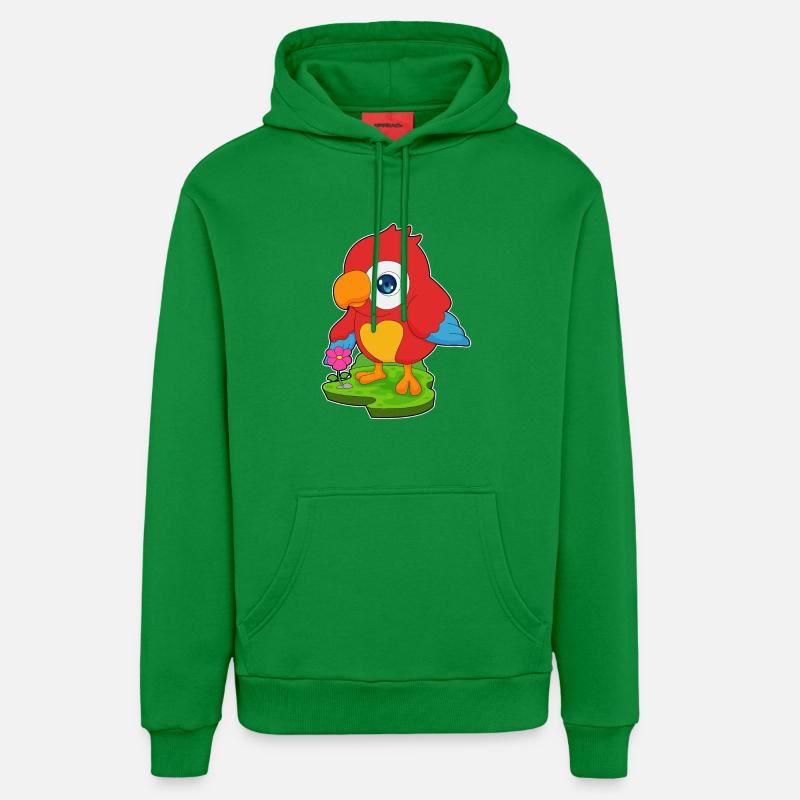 Fleur de perroquet - Sweat à capuche bio décontracté fabriqué en UE - City Green