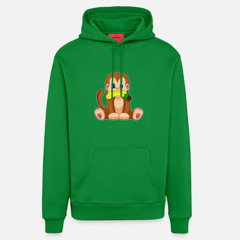 Singe Banane - Sweat à capuche bio décontracté fabriqué en UE - City Green