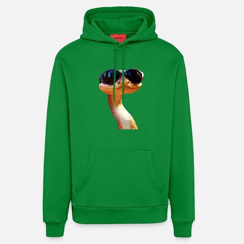Schlange Python Kobra Mamba Klapperschlange Snake - Organic Relaxed Hoodie Made in EU - City Green