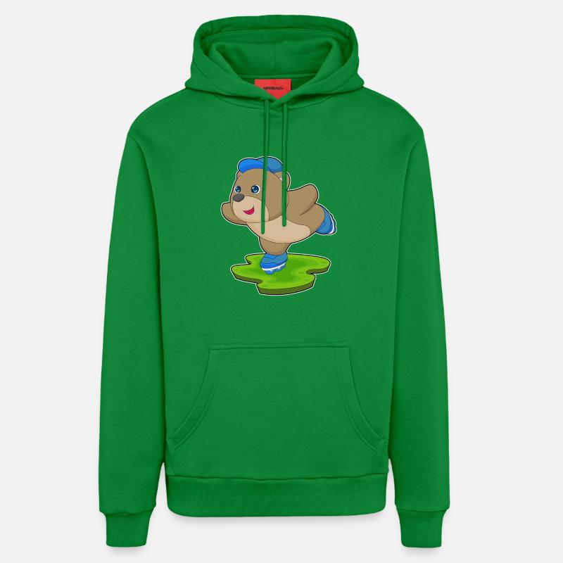 Bär Inline skating Rollschuhe - Organic Relaxed Hoodie Made in EU - City Green