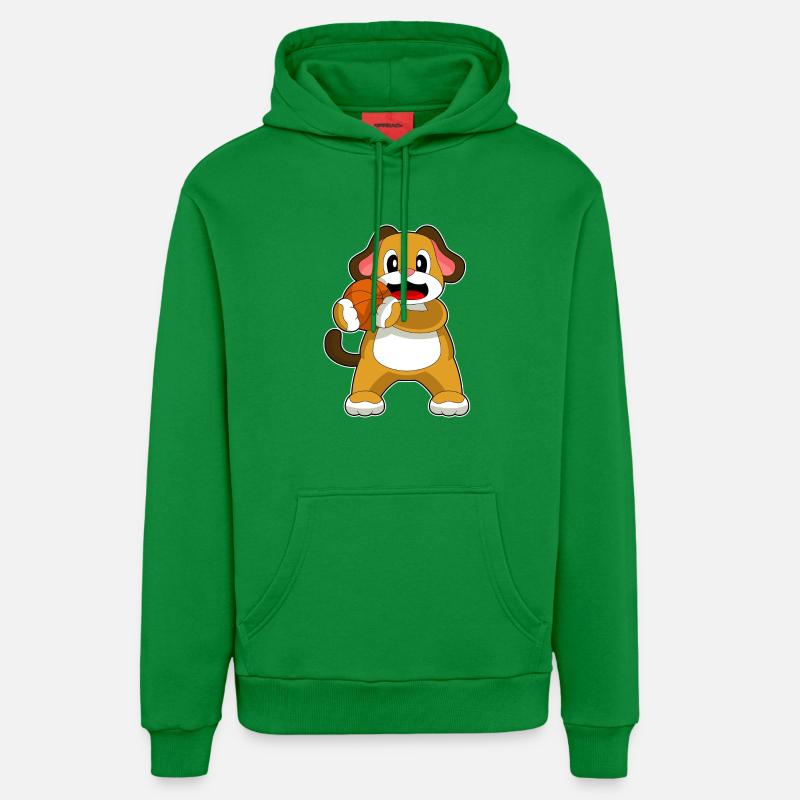 Chien Basketteur Basketteur - Sweat à capuche bio décontracté fabriqué en UE - City Green