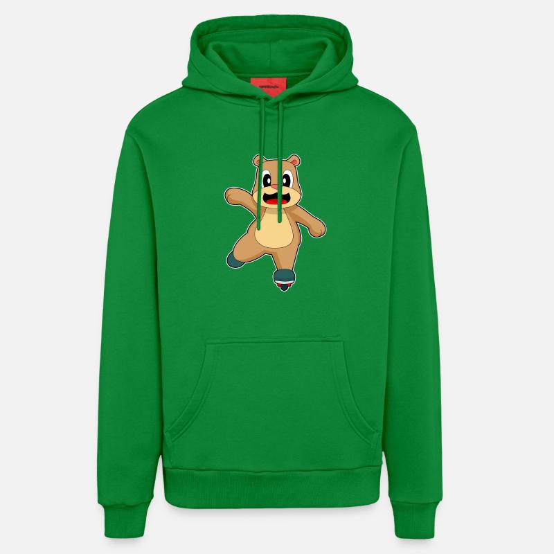 Bär Inline skating roller skates - Organic Relaxed Hoodie Made in EU - City Green