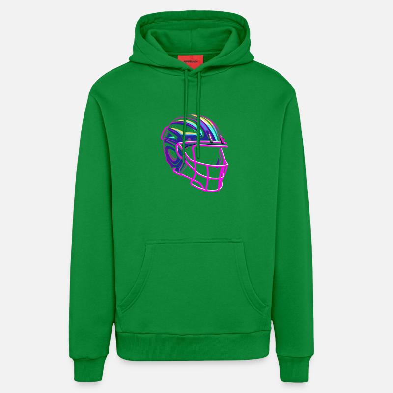 Casque de crosse Synthwave - Sweat à capuche bio décontracté fabriqué en UE - City Green