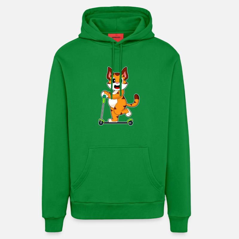 Trottinette Tiger - Sweat à capuche bio décontracté fabriqué en UE - City Green