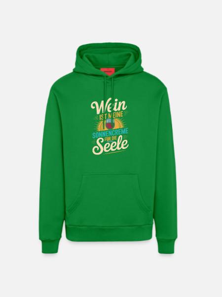 Wein als Sonnencreme der Seele - Organic Relaxed Hoodie Made in EU - City Green