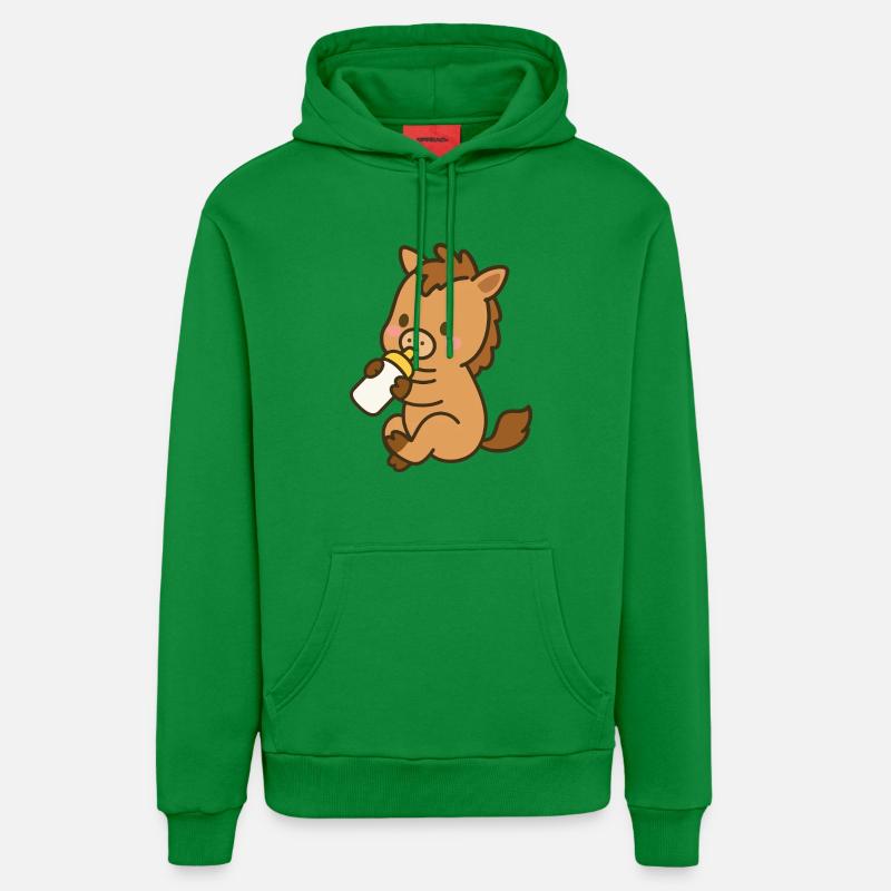 Piquets avec bouteille de lait - Sweat à capuche bio décontracté fabriqué en UE - City Green