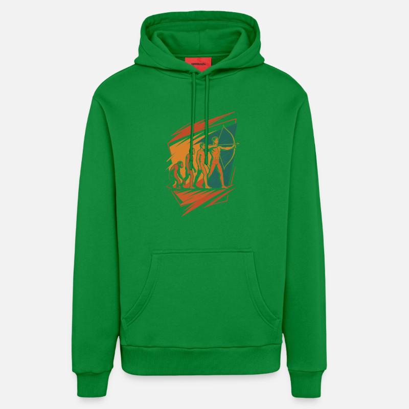 Entwicklung Des Bogenschießens Archer Bow Target - Organic Relaxed Hoodie Made in EU - City Green