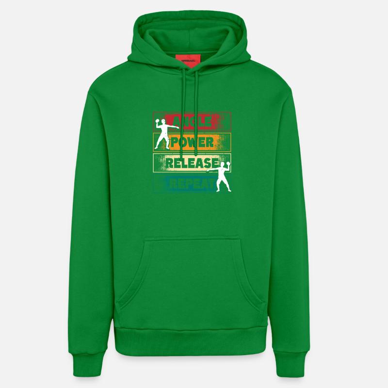 Kugelstoßen Kugelstoß Angle Power Release - Organic Relaxed Hoodie Made in EU - City Green