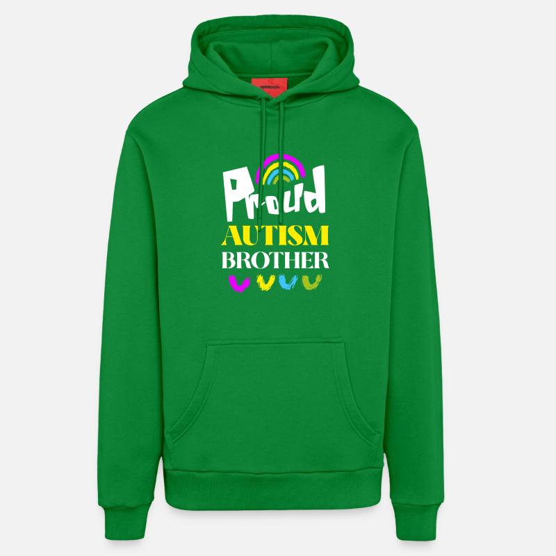 Fier frère autiste - Sweat à capuche bio décontracté fabriqué en UE - City Green