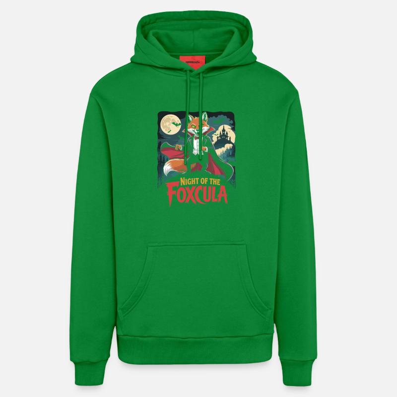 Nuit de Foxcula Renard Halloween Design - Sweat à capuche bio décontracté fabriqué en UE - City Green