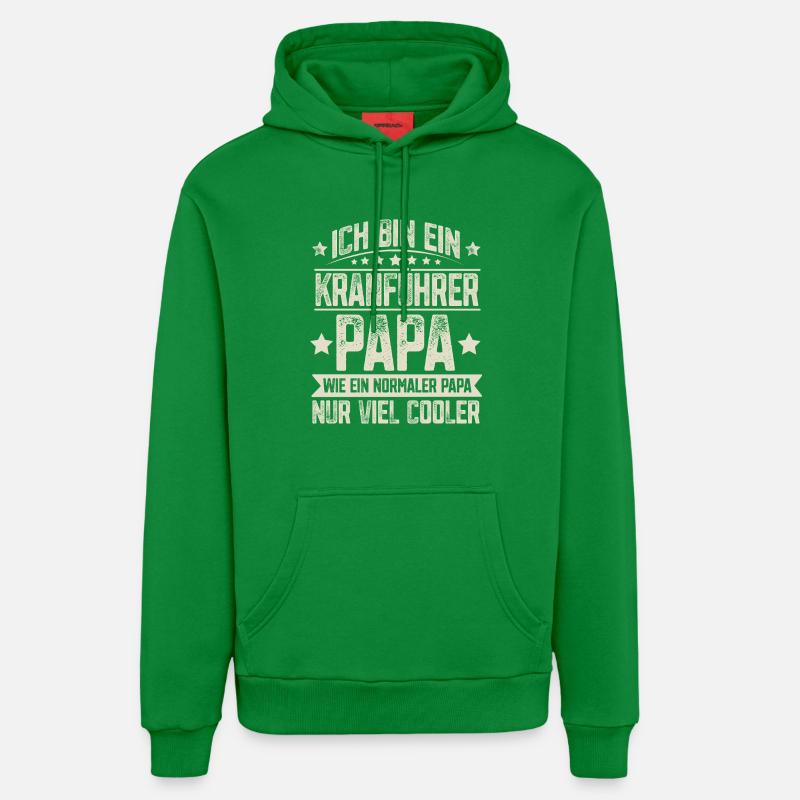 Papa grutier - Sweat à capuche bio décontracté fabriqué en UE - City Green