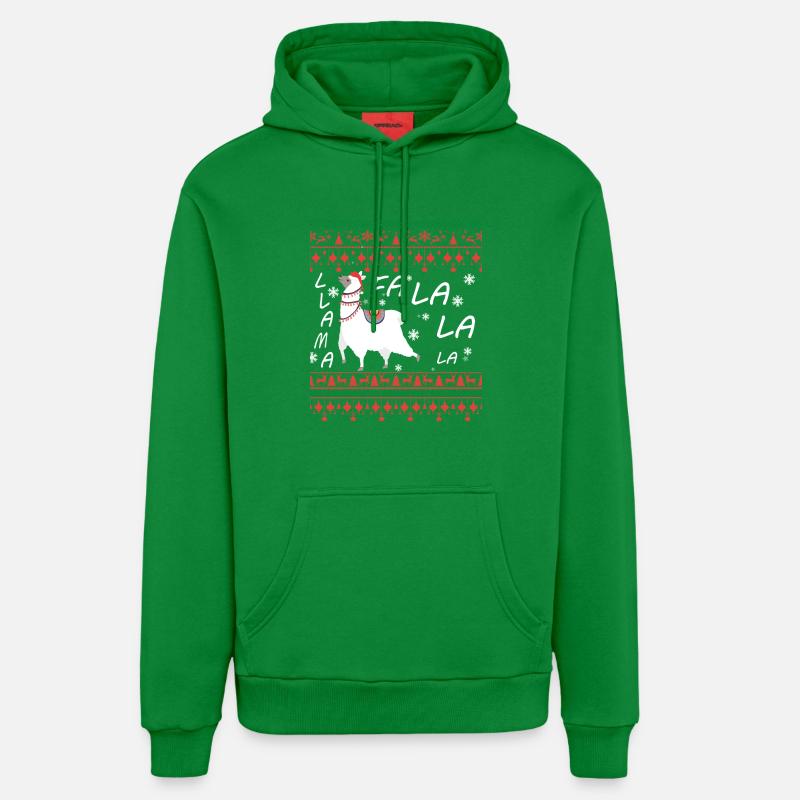 Pull de Noël moche Llama - Sweat à capuche bio décontracté fabriqué en UE - City Green