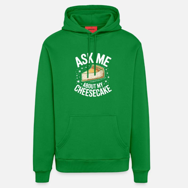 Demande-moi mon cheesecake - Sweat à capuche bio décontracté fabriqué en UE - City Green