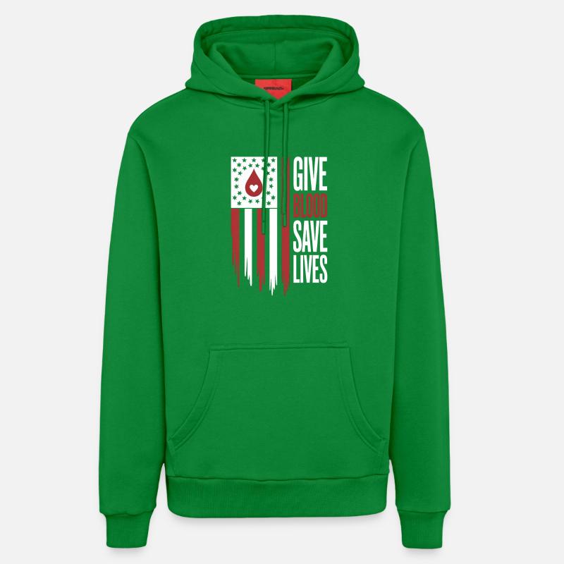 Donneur de sang Don de sang - Sweat à capuche bio décontracté fabriqué en UE - City Green