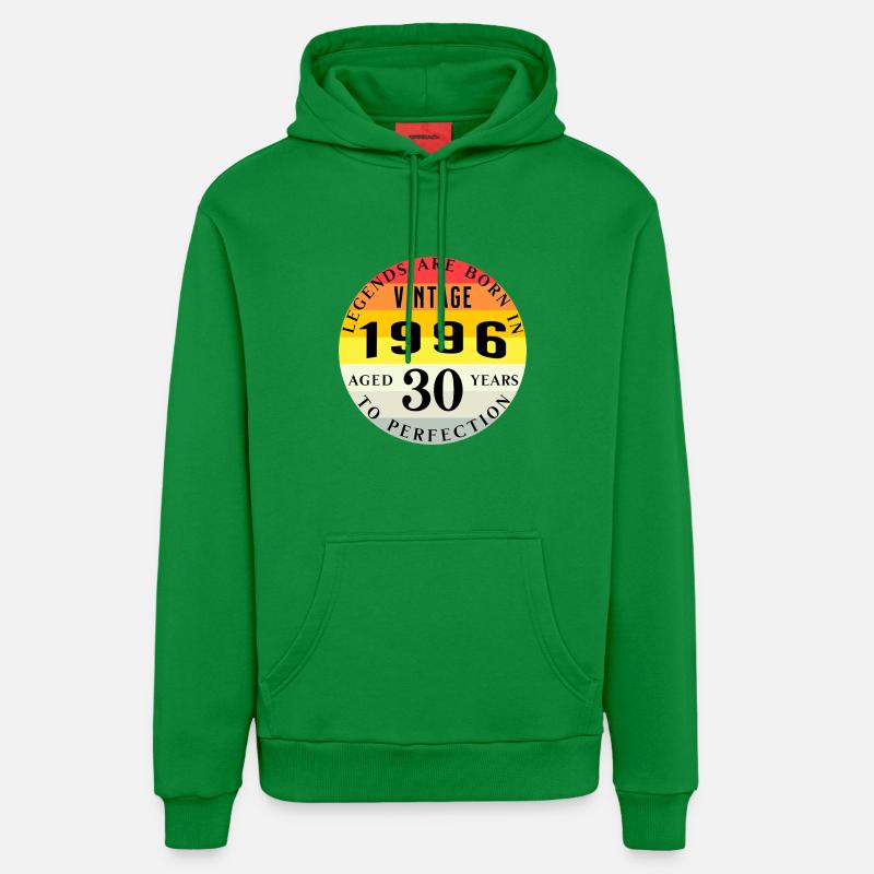 30e anniversaire 1996 - Sweat à capuche bio décontracté fabriqué en UE - City Green