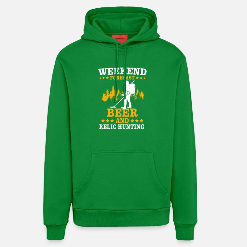 Détecteur de métaux Relic Seeker - Sweat à capuche bio décontracté fabriqué en UE - City Green