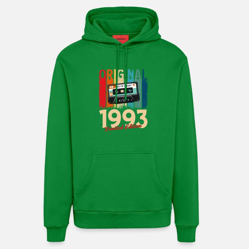 Cassette du 33e anniversaire janvier 1993 - Sweat à capuche bio décontracté fabriqué en UE - City Green