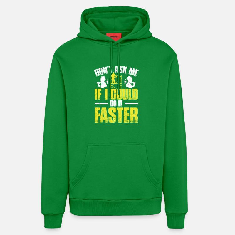 Échafaudage des ouvriers métiers de construction - Sweat à capuche bio décontracté fabriqué en UE - City Green