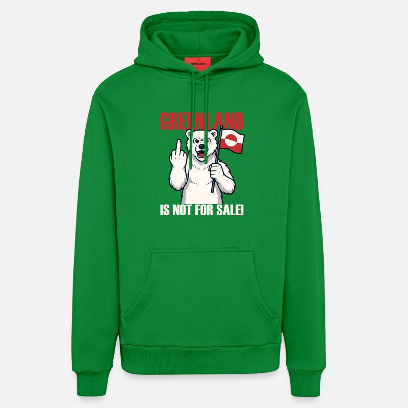 Le Groenland n’est pas à vendre - Sweat à capuche bio décontracté fabriqué en UE - City Green