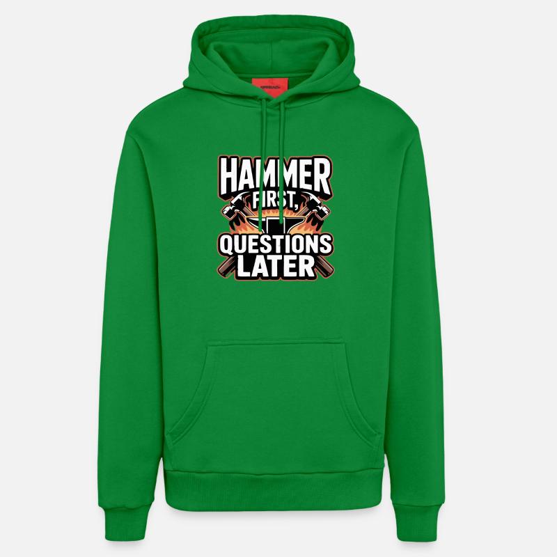 Hammer : premières questions, puis Blacksmith disant - Sweat à capuche bio décontracté fabriqué en UE - City Green