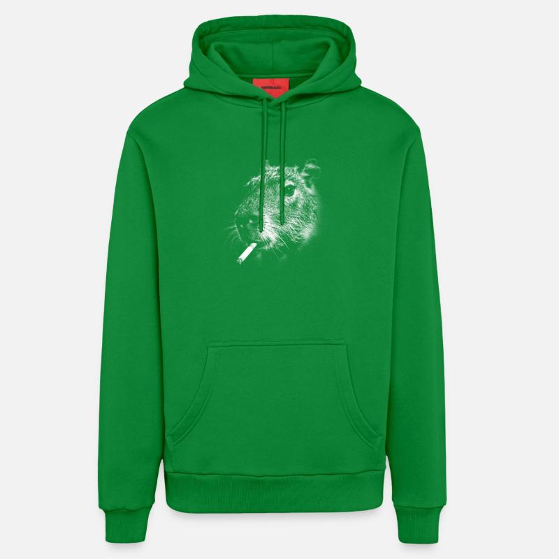 Fumer, cigarette, capybara, fumer une cigarette - Sweat à capuche bio décontracté fabriqué en UE - City Green