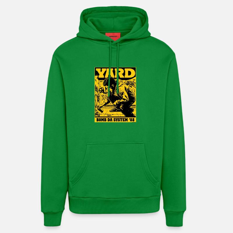 yard_graffitiYard Bomb Da System 88 Graffiti Poster - Organic Relaxed hettegenser produsert i EU - City Green