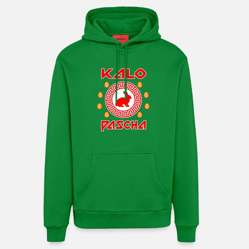Kalo Pascha grec Grèce de Pâques - Sweat à capuche bio décontracté fabriqué en UE - City Green