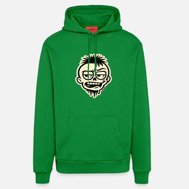 Graffiti sur le crâne - Sweat à capuche bio décontracté fabriqué en UE - City Green