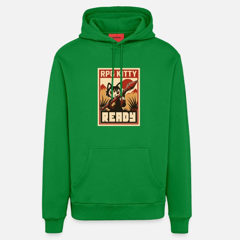 Affiche RPG Kitty Ready - Sweat à capuche bio décontracté fabriqué en UE - City Green