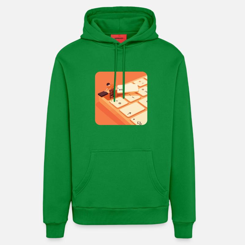 ESC – Mode de travail désactivé - Sweat à capuche bio décontracté fabriqué en UE - City Green