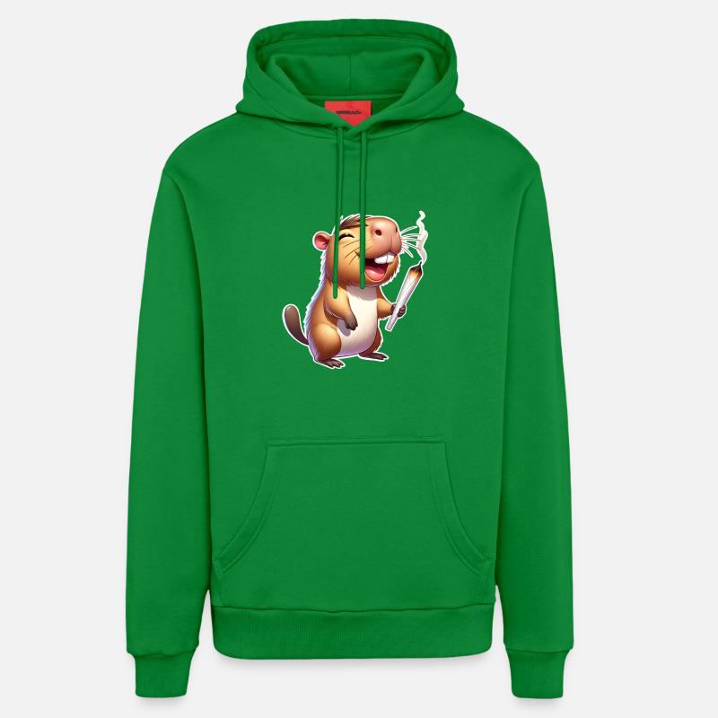 Mauvaise herbe de la capybara - Sweat à capuche bio décontracté fabriqué en UE - City Green