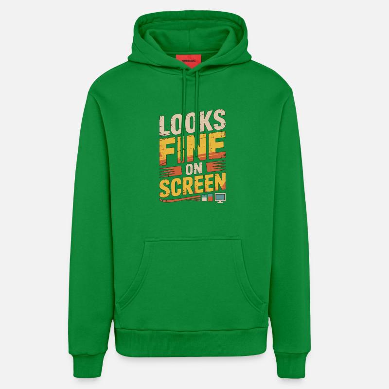 Graphiste graphiste à l’écran - Sweat à capuche bio décontracté fabriqué en UE - City Green