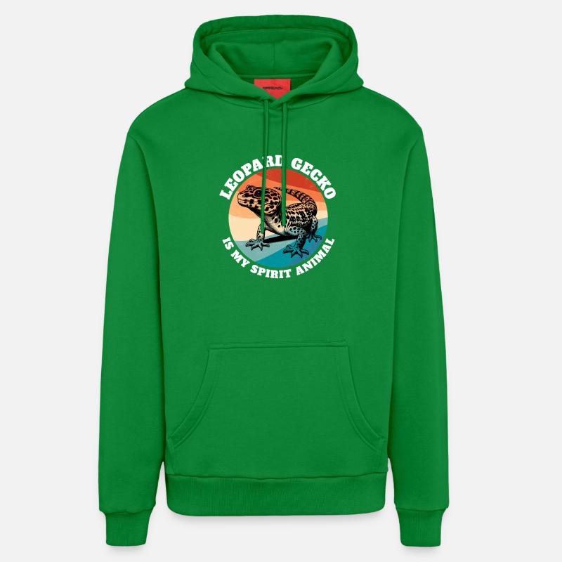 Dictons des Geckos Léopards - Sweat à capuche bio décontracté fabriqué en UE - City Green